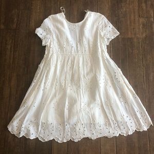 ZARA Eyelet Linen Romper